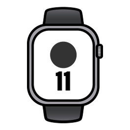 Apple Watch Series 11 GPS 46mm Gris Espacial con Correa Deportiva Negra (S/M)